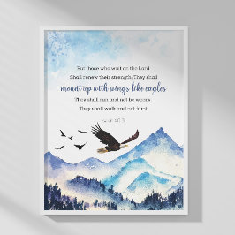 Jesaja 40:31 Mount up met vleugels zoals adelaars Poster