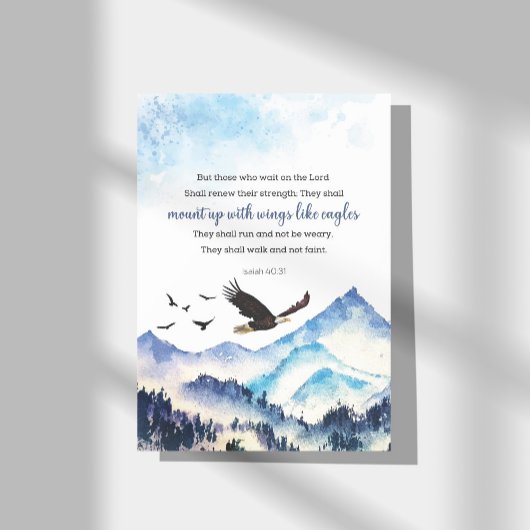Jesaja 40:31 Mount up met vleugels zoals adelaars Poster