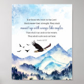 Jesaja 40:31 Mount up met vleugels zoals adelaars Poster (Voorkant)