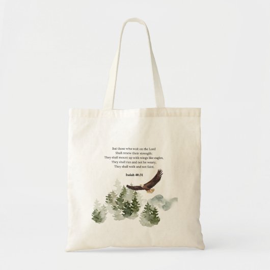 Jesaja 40:31 Mount up met vleugels zoals adelaars Tote Bag (Voorkant)