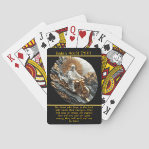 Jesaja 40:31 Onstuitbare Faith Ride AI Art Pokerkaarten