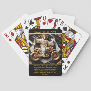 Jesaja 40:31 Versterkt door geloof AI Art Pokerkaarten