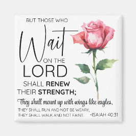 Jesaja 40:31 Zij die op de bloem wachten Magneet