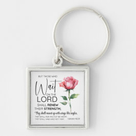Jesaja 40:31 Zij die op de bloem wachten Sleutelhanger