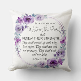 Jesaja 40:31 Zij die op de Heer Floral wachten Kussen