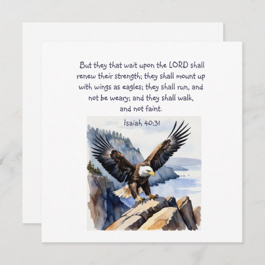 Jesaja 40:31 Zij die op de Heer wachten (Voorkant / Achterkant)