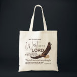 Jesaja 40:31 Zij die wachten op de Schrift van de  Tote Bag<br><div class="desc">Maar zij die op de Here wachten, zullen hun kracht vernieuwen; zij zullen opklimmen met vleugels als arenden, zij zullen rennen en niet vermoeid zijn, zij zullen wandelen en niet flauw vallen (Jesaja 40:31) Inspirerend Bijbelvers Waterverf Adelaarsvogelontwerp. Dit mooie vers belooft ons dat degenen die op de Heer wachten, echt...</div>