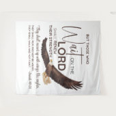 Jesaja 40:31 Zij die wachten op de Schrift van de  Wandkleed (Voorkant (horizontaal))