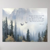 Jesaja 40 31 Zweef als Adelaars Schriftposter Poster (Voorkant)