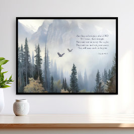 Jesaja 40 31 Zweef als Adelaars Schriftposter Poster