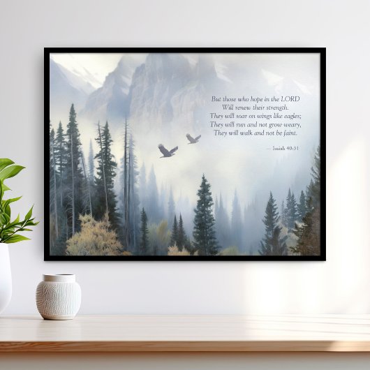 Jesaja 40 31 Zweef als Adelaars Schriftposter Poster
