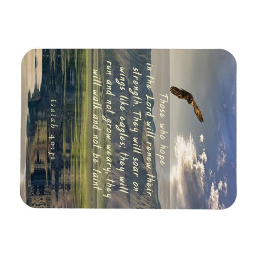 Jesaja 40:31 Zweven op vleugels als adelaars magne Magneet (Horizontaal)