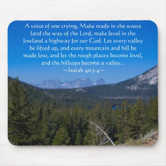 Jesaja 40:3-4 Mammoet Lakes Mousepad Muismat (Voorkant)