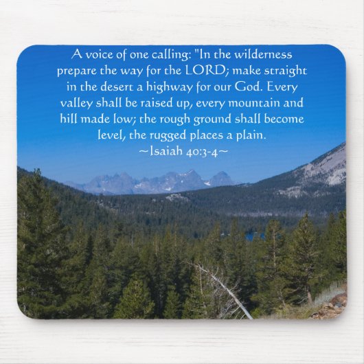 Jesaja 40:3-4 Mammoet Lakes Mousepad Muismat (Voorkant)