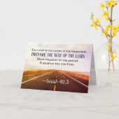 Jesaja 40:3-5 Bereid de weg van de Heer, Bijbel Kaart (Gele Bloem)