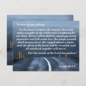 Jesaja 40:3-5 Woestijn Bijbelvers ter herinnering Briefkaart (Voorkant / Achterkant)