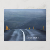 Jesaja 40:3-5 Woestijn Bijbelvers ter herinnering Briefkaart (Achterkant)