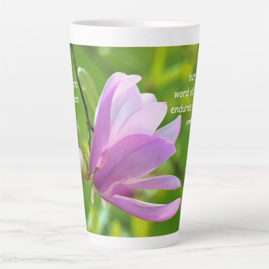 Jesaja 40:8 Latte Mok (Voorkant)