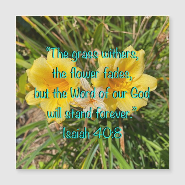 Jesaja 40:8 Magnetische Kaart (Voorkant)