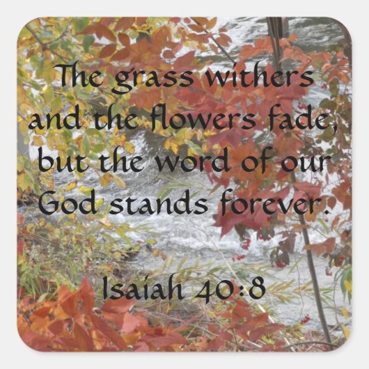 Jesaja 40:8 stickers (Voorkant)