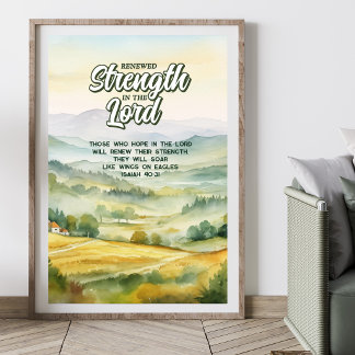 Jesaja 40 Motiverende Christelijke Bijbeltekst Poster
