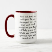 Jesaja 41:10 Aangepaste Schrift Two-Tone Koffie Mo Mok (Links)