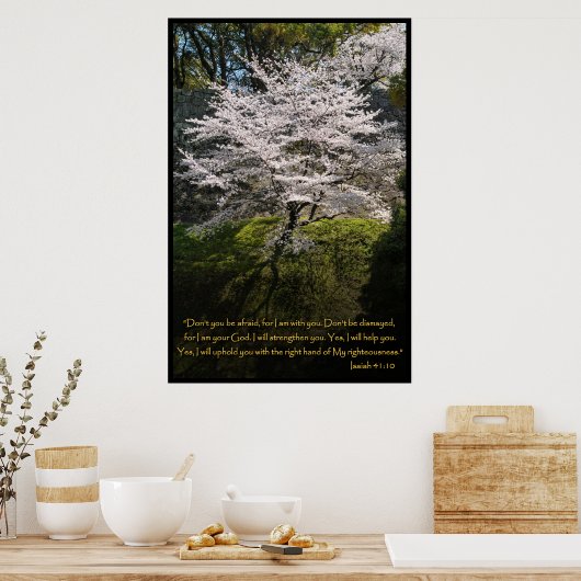 Jesaja 41:10 Christelijk Bijbelvers Poster (Keuken)