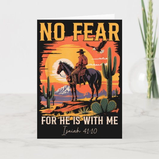 Jesaja 41_10 Cowboy Bijbelvers christelijke wester Kaart (Voorkant)
