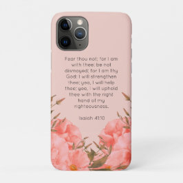 Jesaja 41:10 iPhone 11 Pro Hoesje | Roze Bloemen