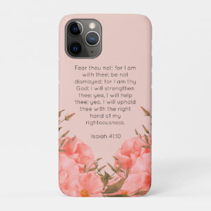 Jesaja 41:10 iPhone 11 Pro Hoesje Roze Bloemen