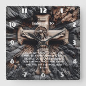 Jesaja 41:10 - Jezus kruis Vierkante Klok (Voorkant)