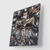 Jesaja 41:10 - Jezus kruis Vierkante Klok (Hoek)