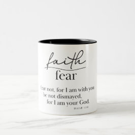 JESAJA 41:10 - koffiekop Tweekleurige Koffiemok