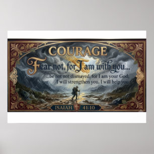 Jesaja 41:10 Moed Canvas Poster Vrees Niet Kunst