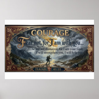 Jesaja 41:10 Moed Canvas Poster | Vrees Niet Kunst