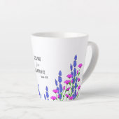 Jesaja 41:10 Religieus Christelijk Bloemen Verse Latte Mok (Rechterhoek)