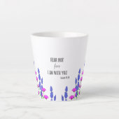 Jesaja 41:10 Religieus Christelijk Bloemen Verse Latte Mok (Voorkant)