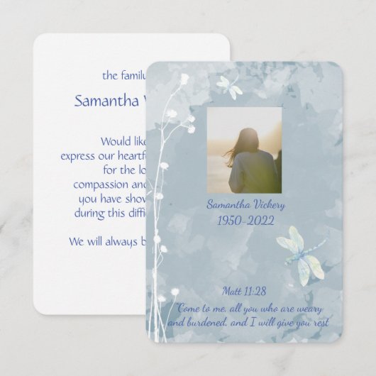 Jesaja 41:10 Schrift begrafenis Bedankt Aangepast (Voorkant / Achterkant)