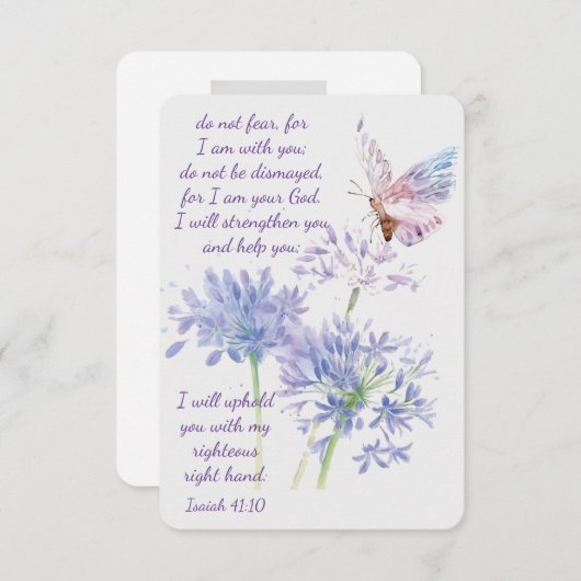 Jesaja 41:10 Schrift begrafenis Bedankt Custom (Voorkant / Achterkant)