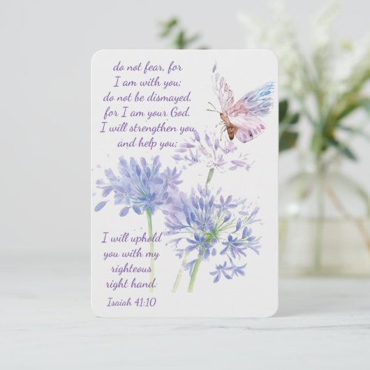 Jesaja 41:10 Schrift begrafenis Bedankt Custom (Staand voorkant)