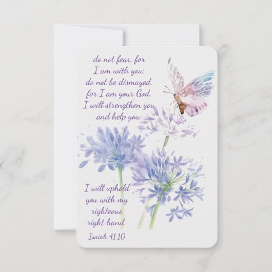 Jesaja 41:10 Schriftuur rouw dank custom Bedankkaart (Voorkant)
