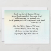 Jesaja 41:10 Vrees geen Bijbelse Vlakke Kaart (Achterkant)