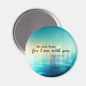 Jesaja 41:10 Vrees niet Bijbelvers Blauw Abstract Magneet (Voorkant / Achterkant)