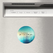 Jesaja 41:10 Vrees niet Bijbelvers Blauw Abstract Magneet (Insitu (Vaatwasser))