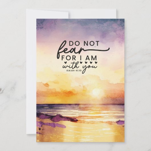 Jesaja 41:10 Vrees niet Ik ben met u Bijbel Flat Kaart (Voorkant)