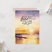 Jesaja 41:10 Vrees niet Ik ben met u Bijbel Flat Kaart (Voorkant / Achterkant in situ)