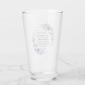 Jesaja 41:10 Vrees niet Paarse Bloemen Schrift Glas (Achterkant)