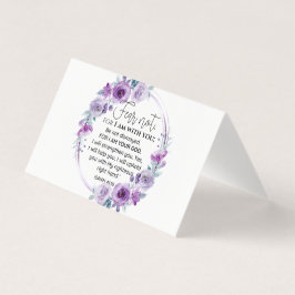 Jesaja 41:10 Vrees niet Paarse Bloemen Schrift Kaart