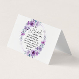 Jesaja 41:10 Vrees niet Paarse Bloemen Schrift Kaart