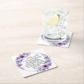 Jesaja 41:10 Vrees niet Paarse Bloemen Schrift Kartonnen Onderzetters (Insitu)